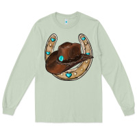 Matcha horseshoe cowboy hat Long Sleeve Tee - RanaPortraitStore