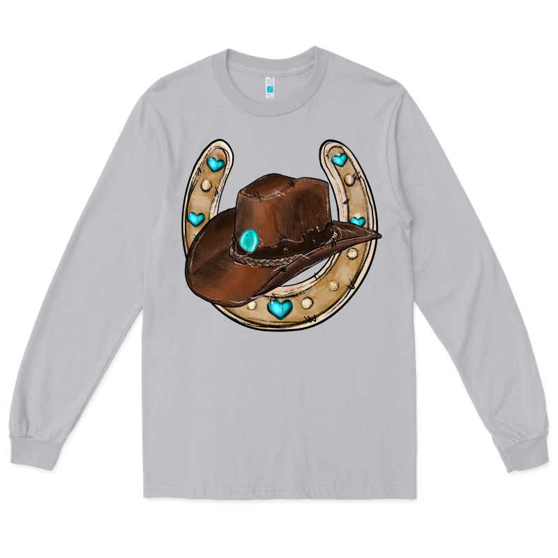 Horseshoe Cowboy Hat Long Sleeve Tee by RanaPortraitStore | Teevron