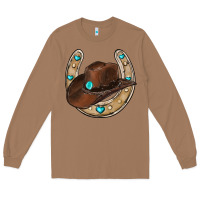 Toasted Coconut horseshoe cowboy hat Long Sleeve Tee - RanaPortraitStore