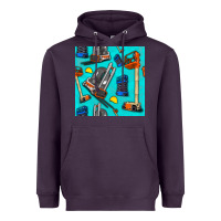 Plum construction vehicles Heavyweight Hoodie - BundleAndBundleShop