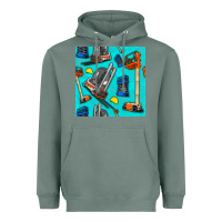 Sage construction vehicles Heavyweight Hoodie - BundleAndBundleShop