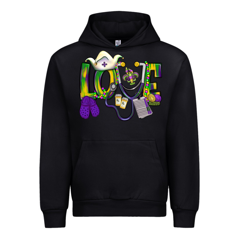 Mardi Gras Love Nurse Urban Hoodie by BundleAndBundleShop | Teevron