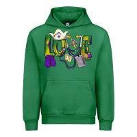 Emerald Mardi Gras Love Nurse Urban Hoodie - BundleAndBundleShop