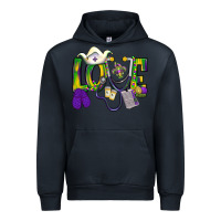 Navy Mardi Gras Love Nurse Urban Hoodie - BundleAndBundleShop