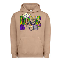 Pigment Burro Mardi Gras Love Nurse Urban Hoodie - BundleAndBundleShop
