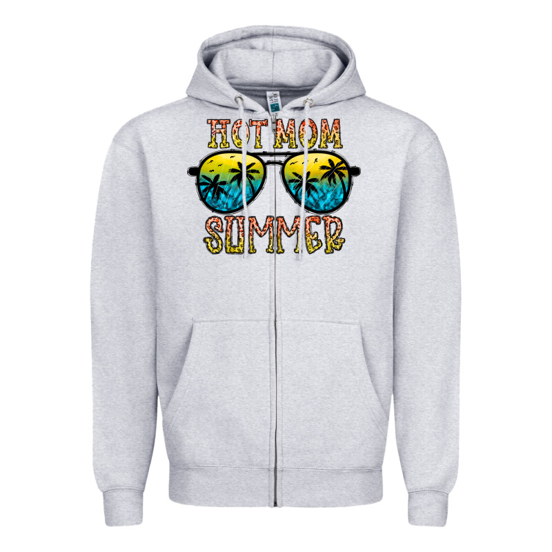 Hot Mom Summer Zipper Hoodie by CowhideDigitalArt | Teevron