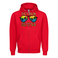 Red hot mom summer Zipper Hoodie - CowhideDigitalArt