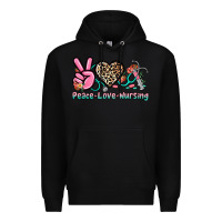 Black peace love nursing Premium Hoodie - NancyCooperArtShop