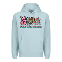 Blue Mist peace love nursing Premium Hoodie - NancyCooperArtShop