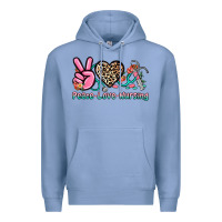 Colony Blue peace love nursing Premium Hoodie - NancyCooperArtShop