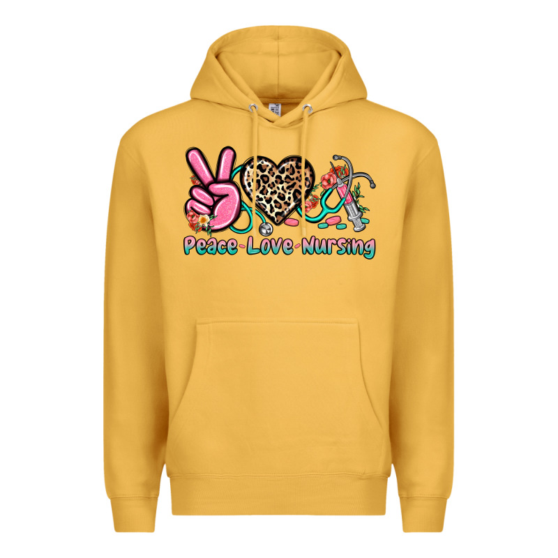 Peace Love Nursing Premium Hoodie by NancyCooperArtShop | Teevron