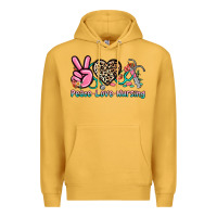 Mustard peace love nursing Premium Hoodie - NancyCooperArtShop