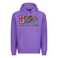 Purple peace love nursing Premium Hoodie - NancyCooperArtShop