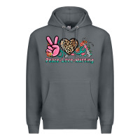 Rock peace love nursing Premium Hoodie - NancyCooperArtShop