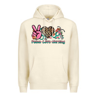 Sandshell peace love nursing Premium Hoodie - NancyCooperArtShop