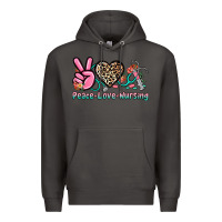Smoke peace love nursing Premium Hoodie - NancyCooperArtShop