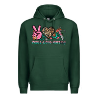 Sports Green peace love nursing Premium Hoodie - NancyCooperArtShop