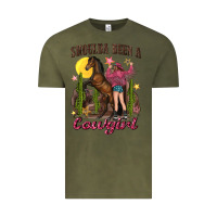 Vintage Olive shoulda been a cowgirl bucking horse Vintage Tee - texasbilliewilder
