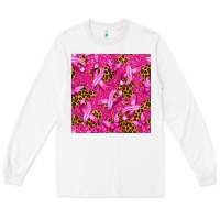 Breast Cancer With Ribbon And Butterfly Long Sleeve Tee | Teevron