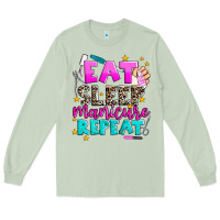 Matcha eat sleep manicure repeat Long Sleeve Tee - AdoDesignShop