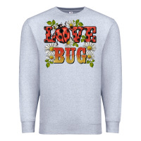 Heather Grey ladybug love bug Premium Sweatshirt - BarkalooDesign