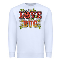 White ladybug love bug Premium Sweatshirt - BarkalooDesign