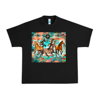 Black western running horses Urban Heavy Tee - Zillion Design Studio