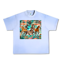 Grape Ice western running horses Urban Heavy Tee - Zillion Design Studio