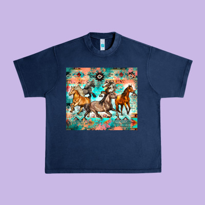 Urban Heavy Tee western running horses