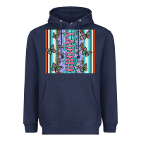 Navy groovy with flowers and Butterflies Heavyweight Hoodie - Artiststas