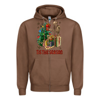 Chestnut Skeleton tis the season Zipper Hoodie - FaDigitalArtStudio