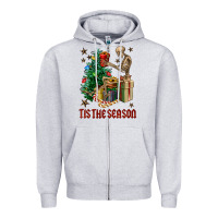 Heather Grey Skeleton tis the season Zipper Hoodie - FaDigitalArtStudio