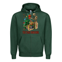 Sports Green Skeleton tis the season Zipper Hoodie - FaDigitalArtStudio