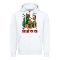 White Skeleton tis the season Zipper Hoodie - FaDigitalArtStudio