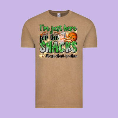 I'm Just Here For The Snacks #basketball Brother Vintage Tee Designed By Zillion Design Studio