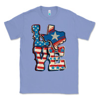 Colony Blue Love Texas  4th of july Classic Tee - CowGirlArtShop