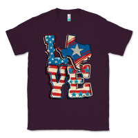 Plum Love Texas  4th of july Classic Tee - CowGirlArtShop