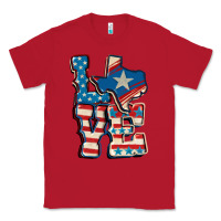 Red Love Texas  4th of july Classic Tee - CowGirlArtShop