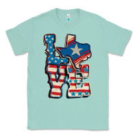 Seafoam Love Texas  4th of july Classic Tee - CowGirlArtShop