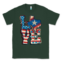 Sports Green Love Texas  4th of july Classic Tee - CowGirlArtShop