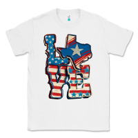 White Love Texas  4th of july Classic Tee - CowGirlArtShop