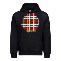 Black Christmas Tartan Patch Urban Hoodie - BundleAndBundleShop