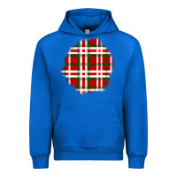 Cobalt Christmas Tartan Patch Urban Hoodie - BundleAndBundleShop