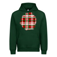 Forest Green Christmas Tartan Patch Urban Hoodie - BundleAndBundleShop