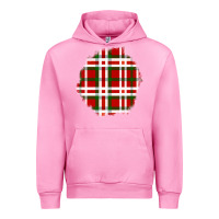 Fuchsia Pink Christmas Tartan Patch Urban Hoodie - BundleAndBundleShop