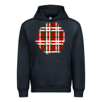 Navy Christmas Tartan Patch Urban Hoodie - BundleAndBundleShop
