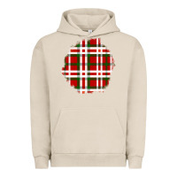 Pigment French Oak Christmas Tartan Patch Urban Hoodie - BundleAndBundleShop