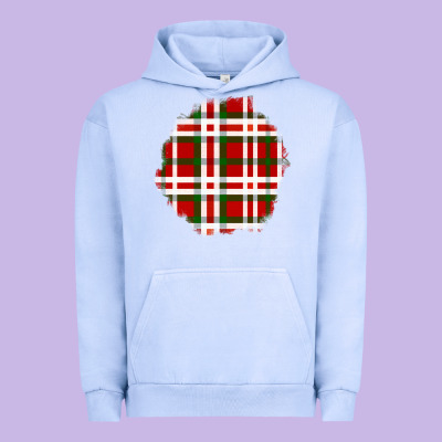 Christmas Tartan Patch Urban Hoodie Designed By Bundleandbundleshop