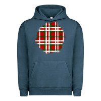 Pigment Midnight Navy Christmas Tartan Patch Urban Hoodie - BundleAndBundleShop
