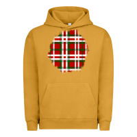 Pigment Peanut Butter Christmas Tartan Patch Urban Hoodie - BundleAndBundleShop